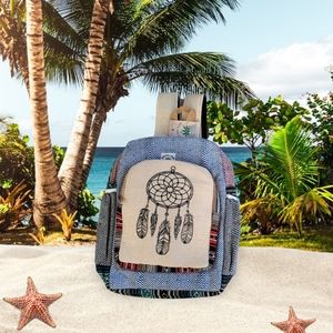 Large  Hemp American Native Design Backpack